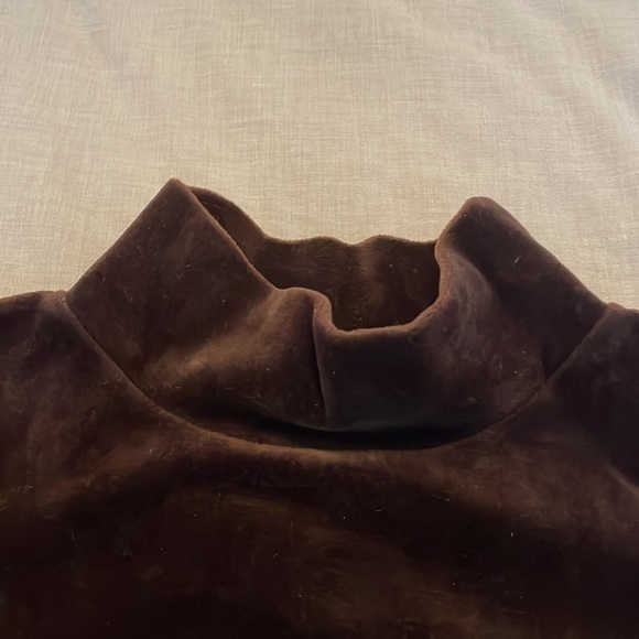 Jumping Joy Vintage Brown Velour Thong Bodysuit - Picture 4 of 5